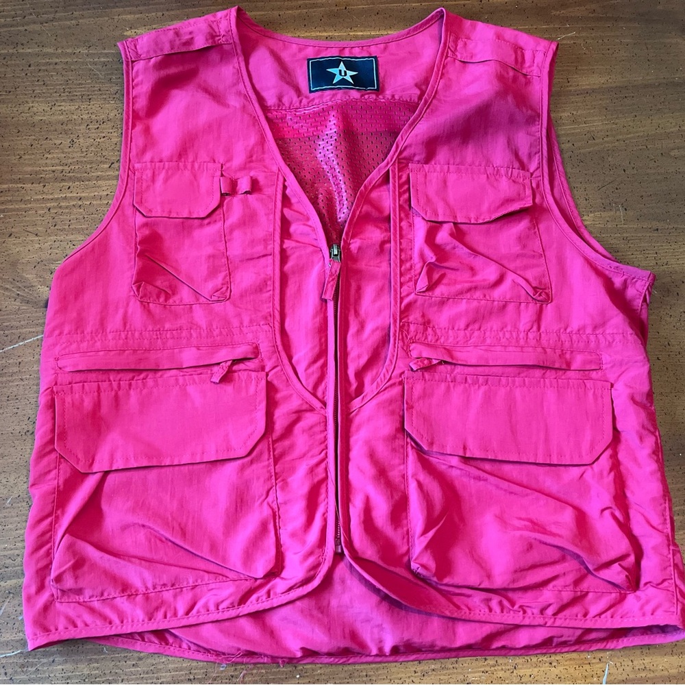 Red Flygo Utility Cargo Vest - Size Men’s Small - Hip Hop Dance Costume